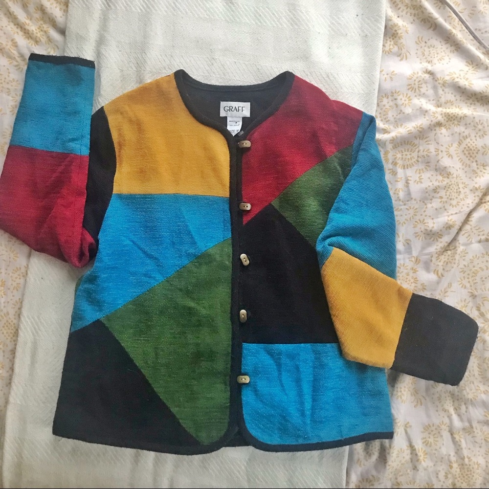 Primary Color Corduroy Jacket by GRAFF - Vintage